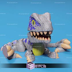 Basic STL Vappy Cute Velociraptor Articulated Print in Place