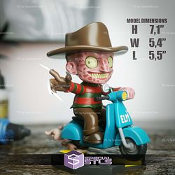 Chibi STL Collection Freddy Krueger on Vespa