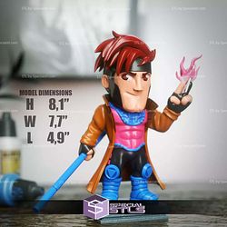 Chibi STL Collection Gambit X Men