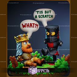 Chibi The Black Knight Monty Python and the Holy Grail STL