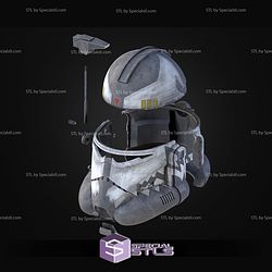 Cosplay STL Files Commander Wolffe Animated Helmet
