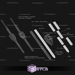 Cosplay STL Files Daywalker Sword Sword holder and sheath
