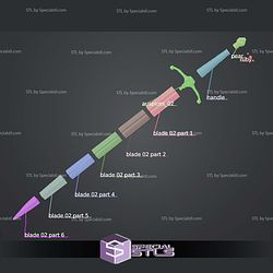 Cosplay STL Files Widow Wail Sword