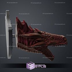 Dragon Head Wall Trophy Game of Throne STL Files