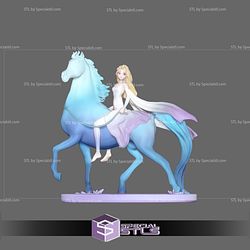 Elsa on Horse White Dress 3D Printer Files