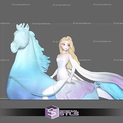 Elsa on Horse White Dress 3D Printer Files
