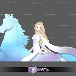 Elsa on Horse White Dress 3D Printer Files