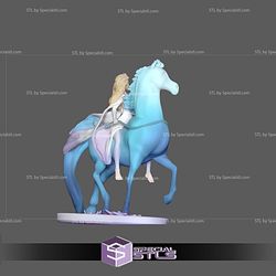 Elsa on Horse White Dress 3D Printer Files