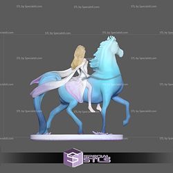 Elsa on Horse White Dress 3D Printer Files