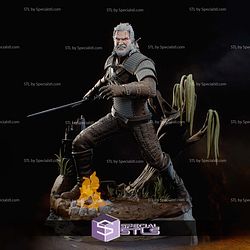 Geralt Angry Battle 3D Printer Files