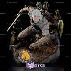 Geralt Angry Battle 3D Printer Files
