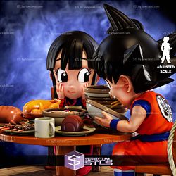 Goku and Chichi with Meals 3D Printer Files