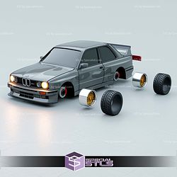 Model Kit Car STL Files BMW M3 E30 1-64