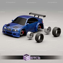 Model Kit Car STL Files BMW M3 GTR E46