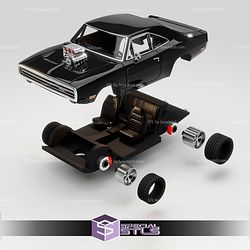 Model Kit Car STL Files Dodge Charger RT