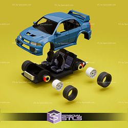 Model Kit Car STL Files Lancer Evolution VI
