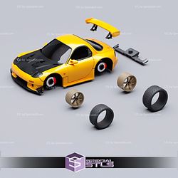 Model Kit Car STL Files Mazda RX7 FD3S Keisuke