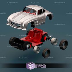 Model Kit Car STL Files Mercedes 300SL