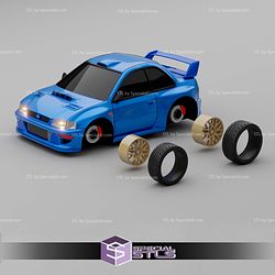 Model Kit Car STL Files Subaru Impreza 22B