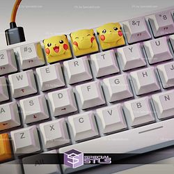Pikachu Pokemon Keycaps 3D Printer Files