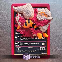 Pokemon 3D Card Collection Arcanine STL