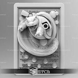 Pokemon 3D Card Collection Blastoise STL