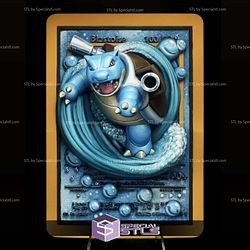 Pokemon 3D Card Collection Blastoise STL
