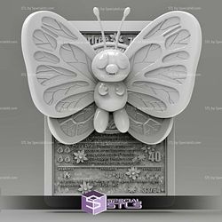 Pokemon 3D Card Collection Butterfree STL