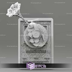 Pokemon 3D Card Collection Caterpie STL