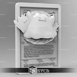 Pokemon 3D Card Collection Ditto STL