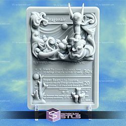 Pokemon 3D Card Collection Dragonair STL