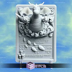 Pokemon 3D Card Collection Dragonite STL