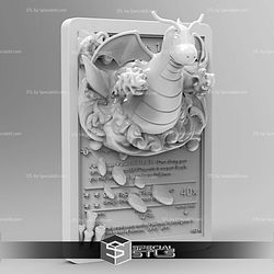 Pokemon 3D Card Collection Dragonite STL