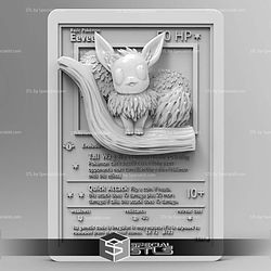 Pokemon 3D Card Collection Eevee STL