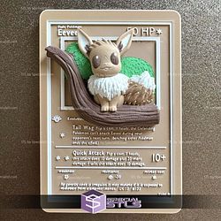 Pokemon 3D Card Collection Eevee STL