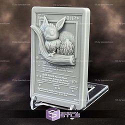 Pokemon 3D Card Collection Eevee STL