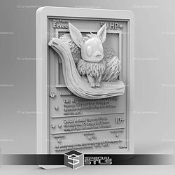 Pokemon 3D Card Collection Eevee STL