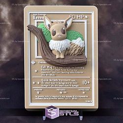 Pokemon 3D Card Collection Eevee STL