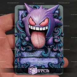 Pokemon 3D Card Collection Gengar STL