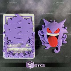 Pokemon 3D Card Collection Gengar STL