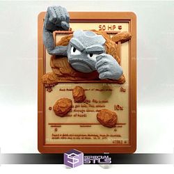 Pokemon 3D Card Collection Geodude STL