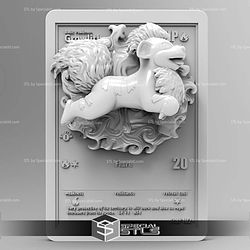 Pokemon 3D Card Collection Growlithe STL
