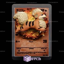 Pokemon 3D Card Collection Growlithe STL