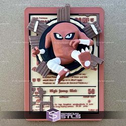 Pokemon 3D Card Collection Hitmonlee STL