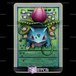 Pokemon 3D Card Collection Ivysaur STL