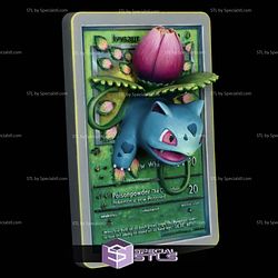 Pokemon 3D Card Collection Ivysaur STL
