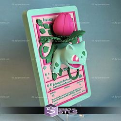 Pokemon 3D Card Collection Ivysaur STL