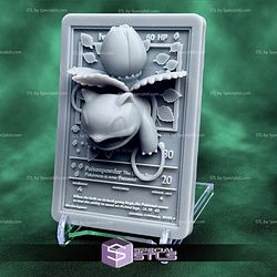 Pokemon 3D Card Collection Ivysaur STL