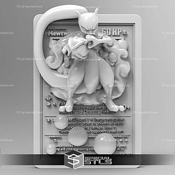 Pokemon 3D Card Collection Mewtwo STL