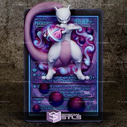 Pokemon 3D Card Collection Mewtwo STL